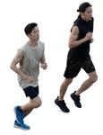 Group of friends jogging people cutouts (17833) - miniature