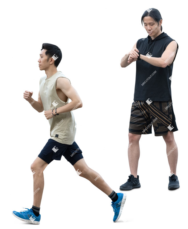 Group of friends jogging people cutouts (20266) Group of friends jogging people cutouts (20266)