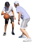 Group of friends playing basketball people png (17391) - miniature