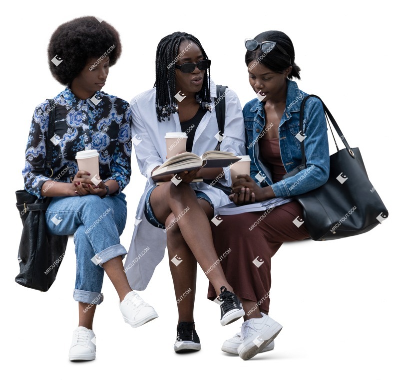 Group of friends reading a book human png (19562)