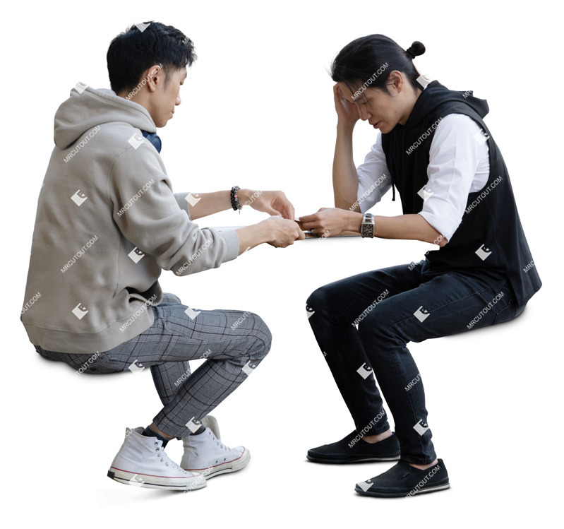 Group of friends reading a book png people (20183)