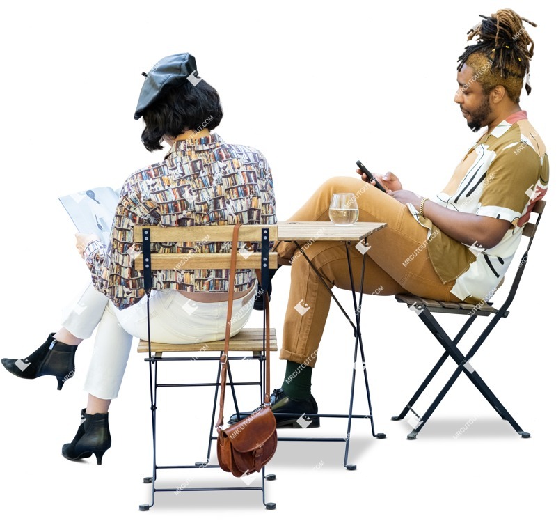 Group of friends reading a newspaper people png (14310)