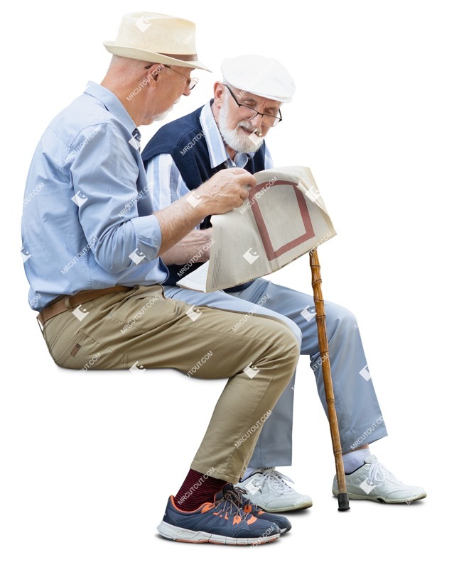 Group of friends reading a newspaper png people (18395)