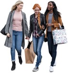 Cut out people - Group Of Friends Shopping 0010 | MrCutout.com - miniature