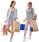 Group of friends shopping people png (4813) - miniature