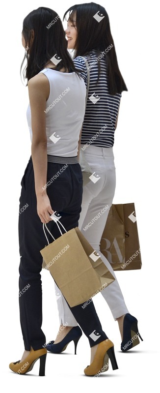 Group of friends shopping people png (8852)