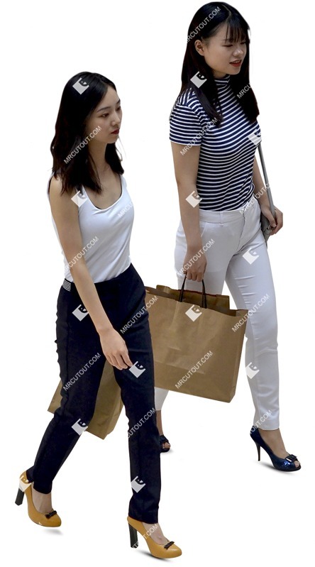 Group of friends shopping people png (8718)