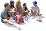 Group of friends sitting people png (3434) - miniature