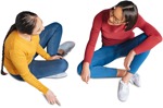 Group of friends sitting people png (5107) - miniature