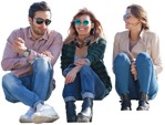 Group of friends sitting people png (4468) - miniature