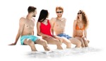 Group of friends sitting people png (10231) - miniature