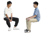 Group of friends sitting people png (20269) - miniature