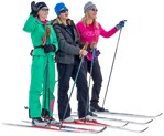 Group of friends skiing people png (2426) - miniature