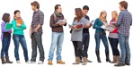 Group of friends standing people png (3114) - miniature