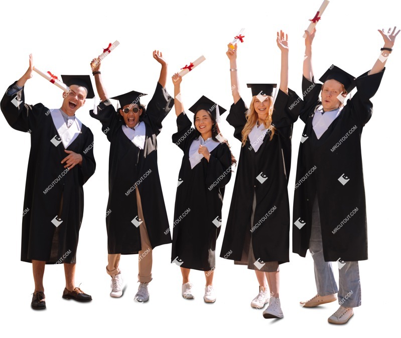 Group of friends standing people png (7345)
