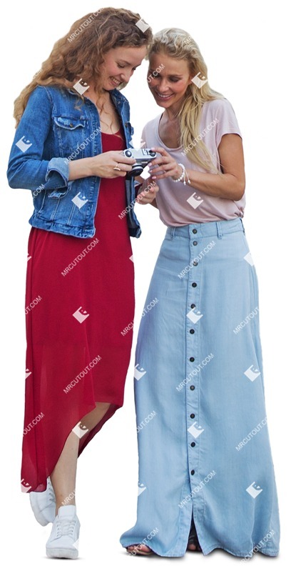 Group of friends standing cut out people (7277)