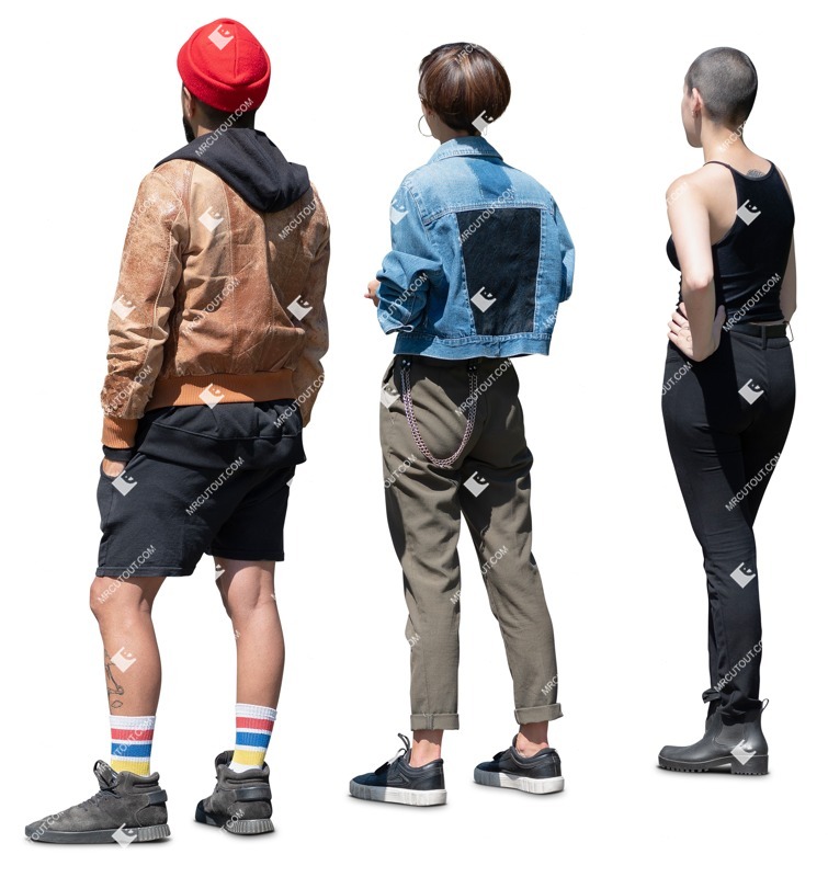 Group of friends standing people png (18361)