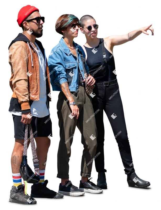 Group of friends standing people png (18360)
