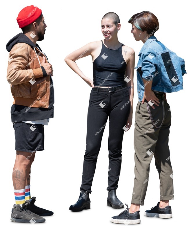Group of friends standing people png (17471)