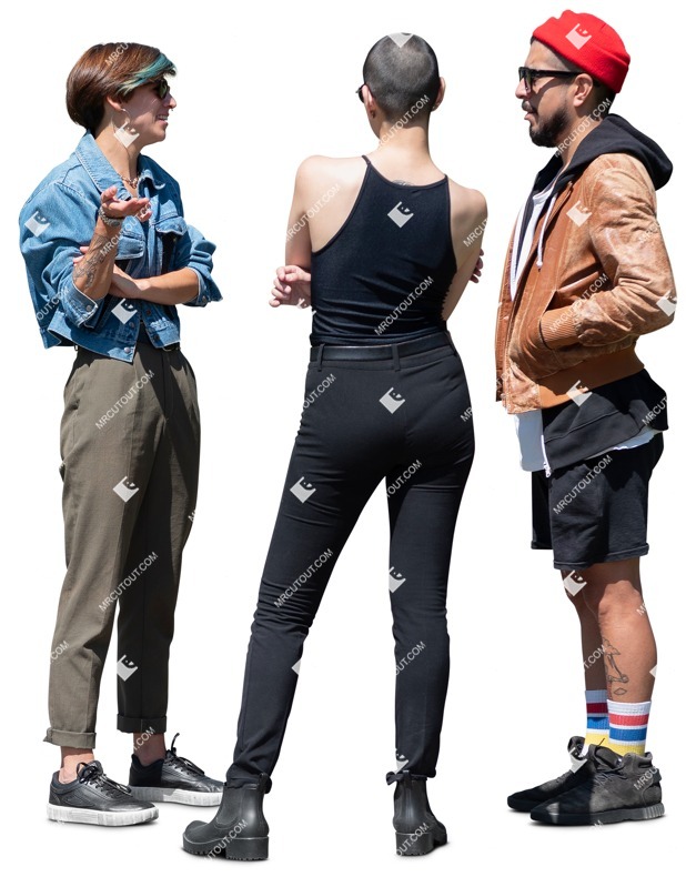Group of friends standing people png (18854)