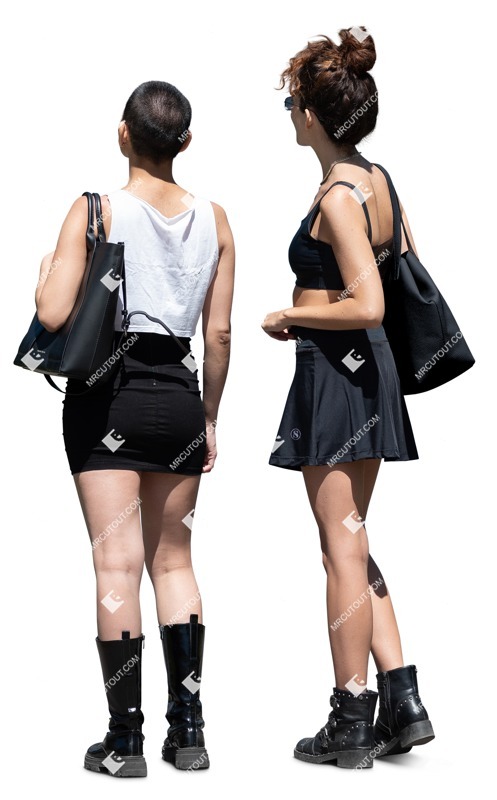 Group of friends standing entourage people (19418)