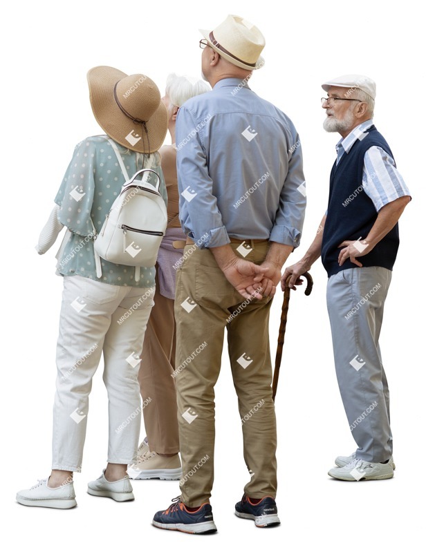 Group of friends standing entourage people (17761)