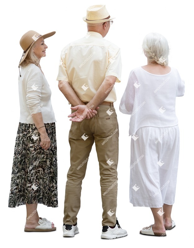 Group of friends standing people cutouts (19461)