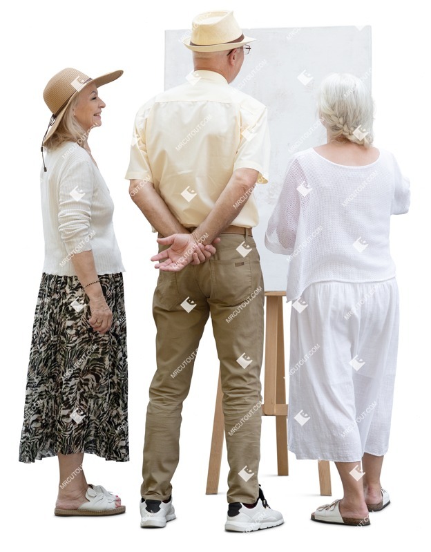 Group of friends standing people cutouts (19141)