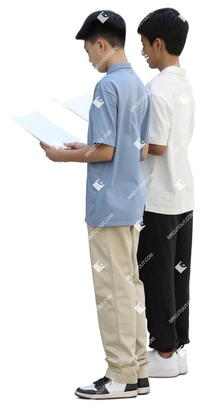 Group of friends standing people cutouts (19861)