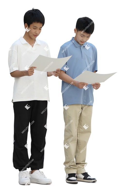 Group of friends standing people cutouts (18167)