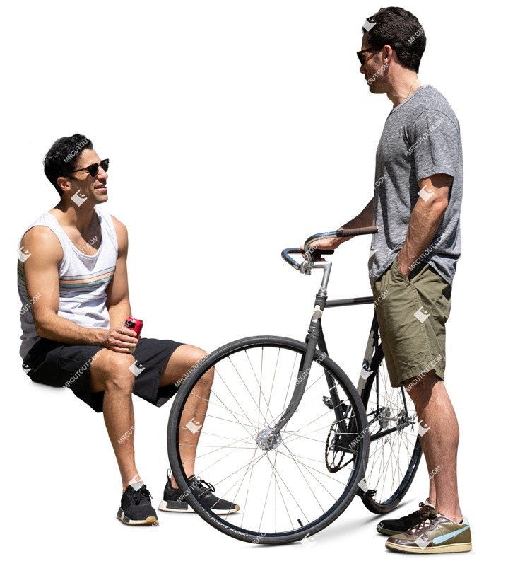 Group of friends standing and sitting cut out pictures (15670)