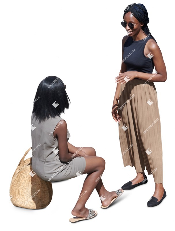 Group of friends standing and sitting cut out pictures (17948)