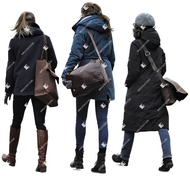 Group of friends walking people png (4265)