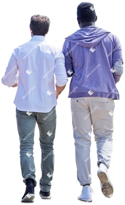 Group of friends walking cut out people (3818)