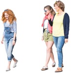 Group of friends walking cut out pictures (5481) - miniature