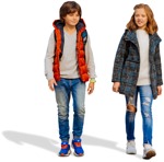 Group of friends walking  (5505) - miniature