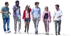 Group of friends walking people png (4744) - miniature