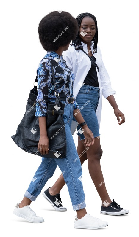 Group of friends walking cut out pictures (19335)