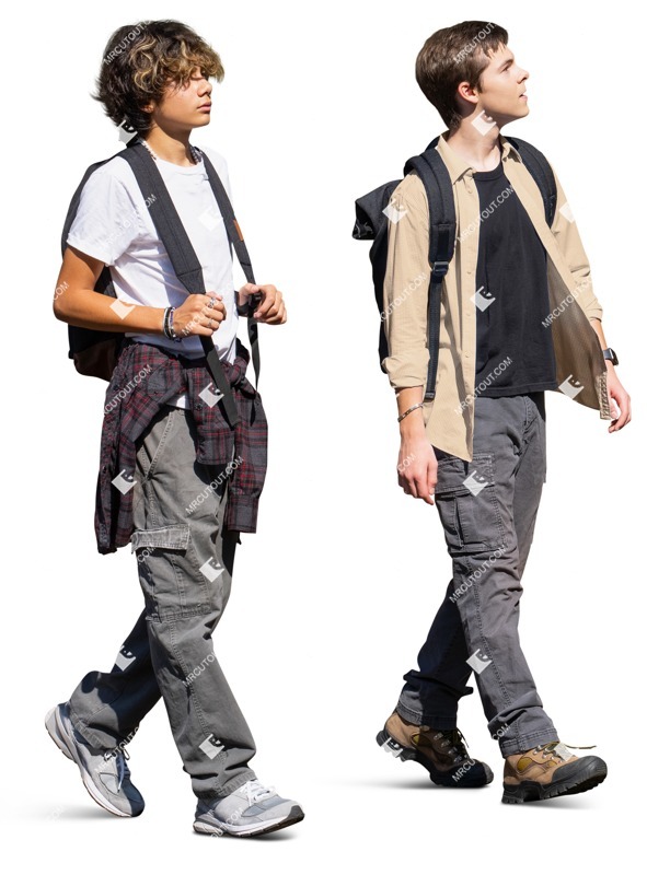 Group of friends walking people png (19549)