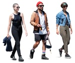 Group of friends walking to a concert - Human PNG  - miniature
