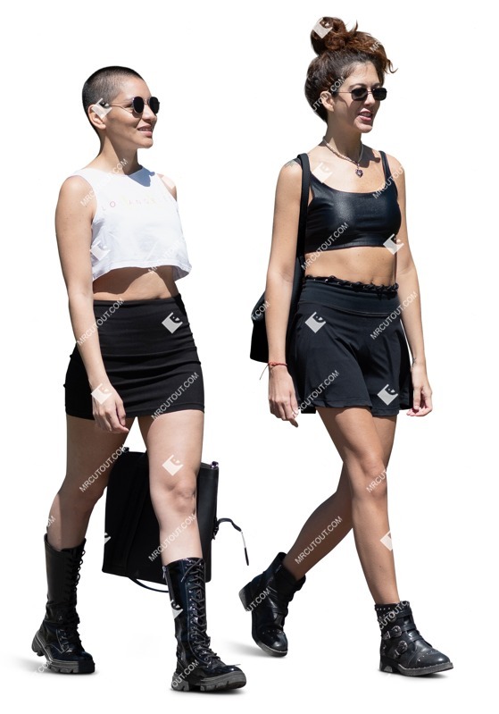 Group of friends walking entourage people (19026)