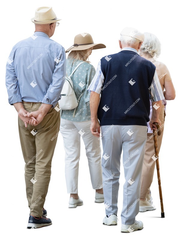 Group of friends walking entourage people (17764)
