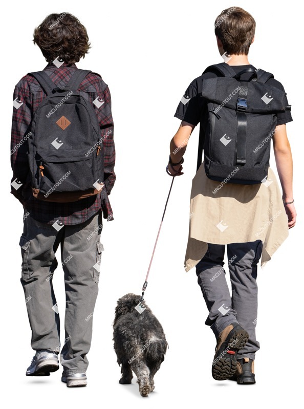 Group of friends walking the dog people png (18381)