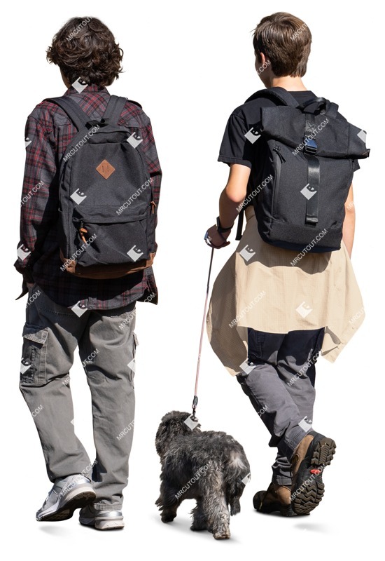 Group of friends walking the dog people png (17165)