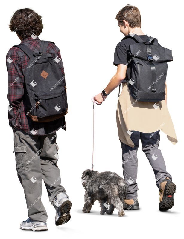 Group of friends walking the dog people png (17166)