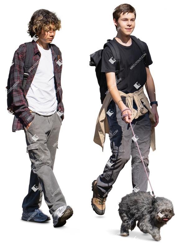 Group of friends walking the dog people png (18383)