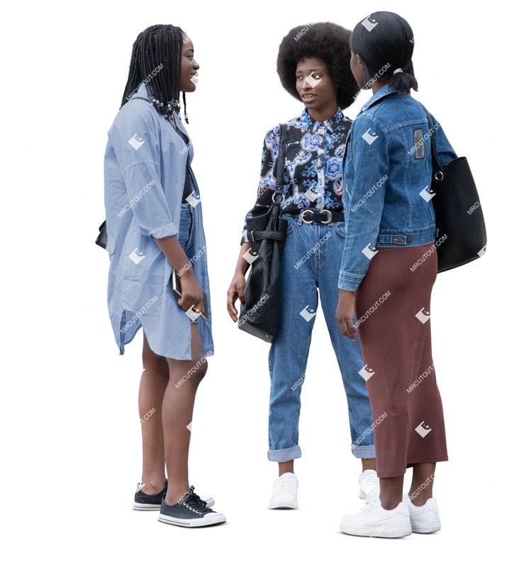 Group of friends with a book people cutouts (18380)