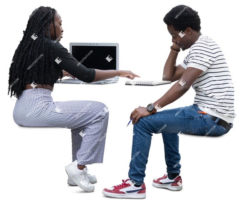 Group of friends with a computer photoshop people (20174) Group of friends with a computer photoshop people (20174)