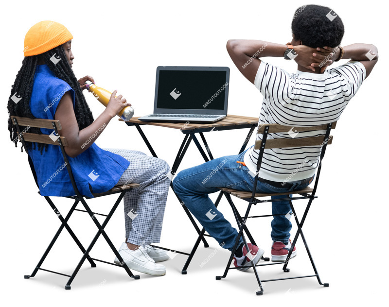 Group of friends with a computer learning people png (20190)