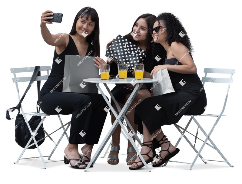 Group of friends with a smartphone human png (17279)